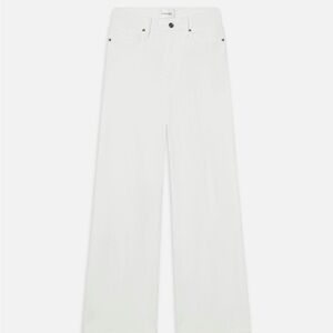 Frame Denim White Flare Wide Leg Jeans